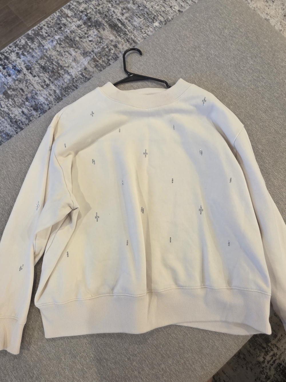 a new day Cream Embellished Crew Sweatshirt